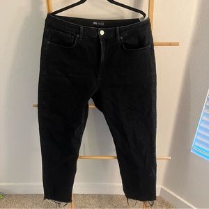 Zara black ankle jeans size 36 gentle worn